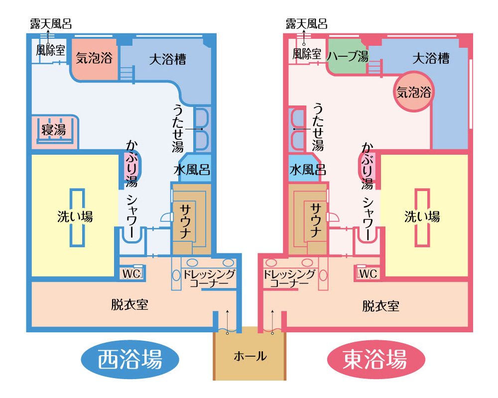 大浴場平面図